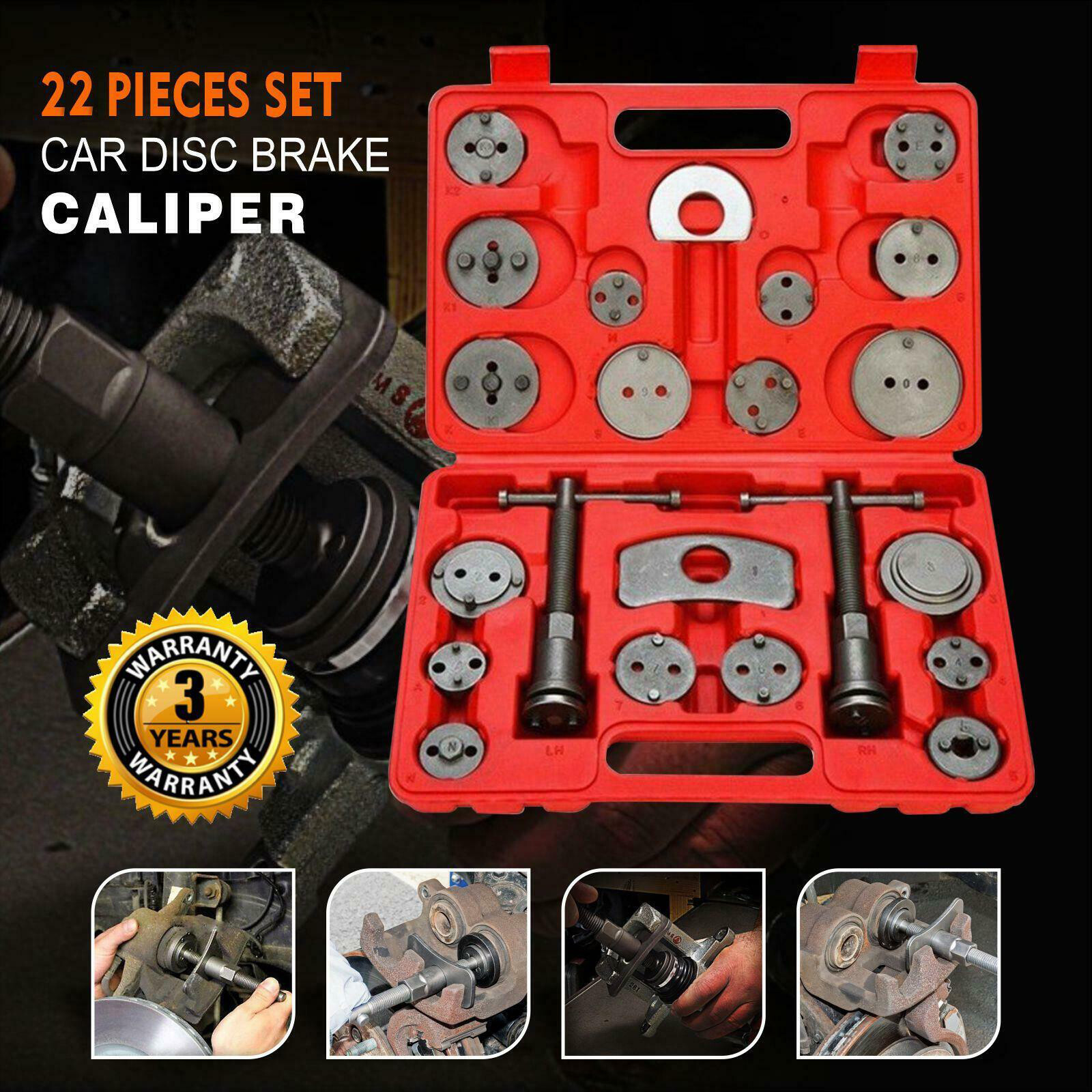 22 PIECES UNIVERSAL CAR DISC BRAKE CALIPER PISTON REWIND WIND BACK TOOL KIT