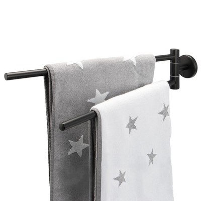 B-Ware bremermann Bad-Serie PIAZZA BLACK Handtuchstange schwenkbar, matt schwarz