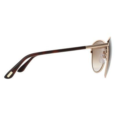 Pre-owned Tom Ford Sunglasses Penelope Ft0320 28f Brown Gold With Havana Brown Gradient