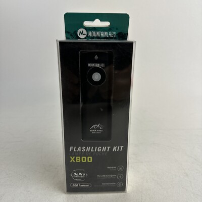 Mountain Lab X800 Lumen Flashlight Kit for Helmet or Handlebars, Go Pro Mount