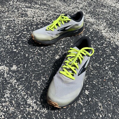 Brooks DNA Flash Cat Mount Gym Active Walking Sneaker Black Volt Gray Men Sz 13