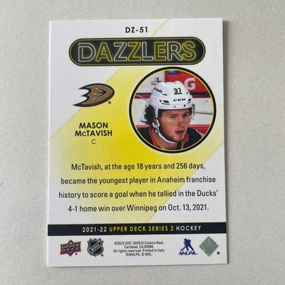 2021 Upper Deck Series 2 Hockey #DZ-51 Mason McTavish RC Dazzlers Orange