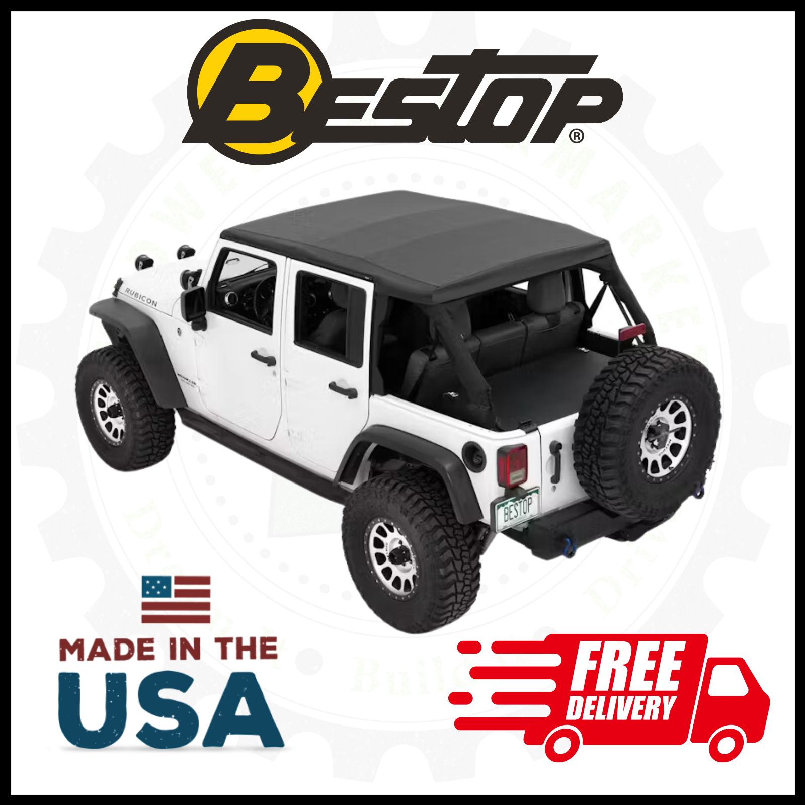 Wrangler ベスト　フェイクスエード Bestop Jeep Wrangler Retractable Sunshade J126011 (07-18