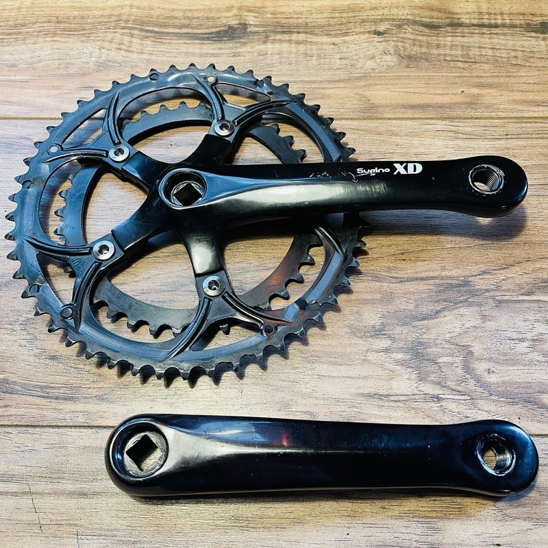 Sugino XD2 Crankset Short 160 Double 50 38 110BCD Black