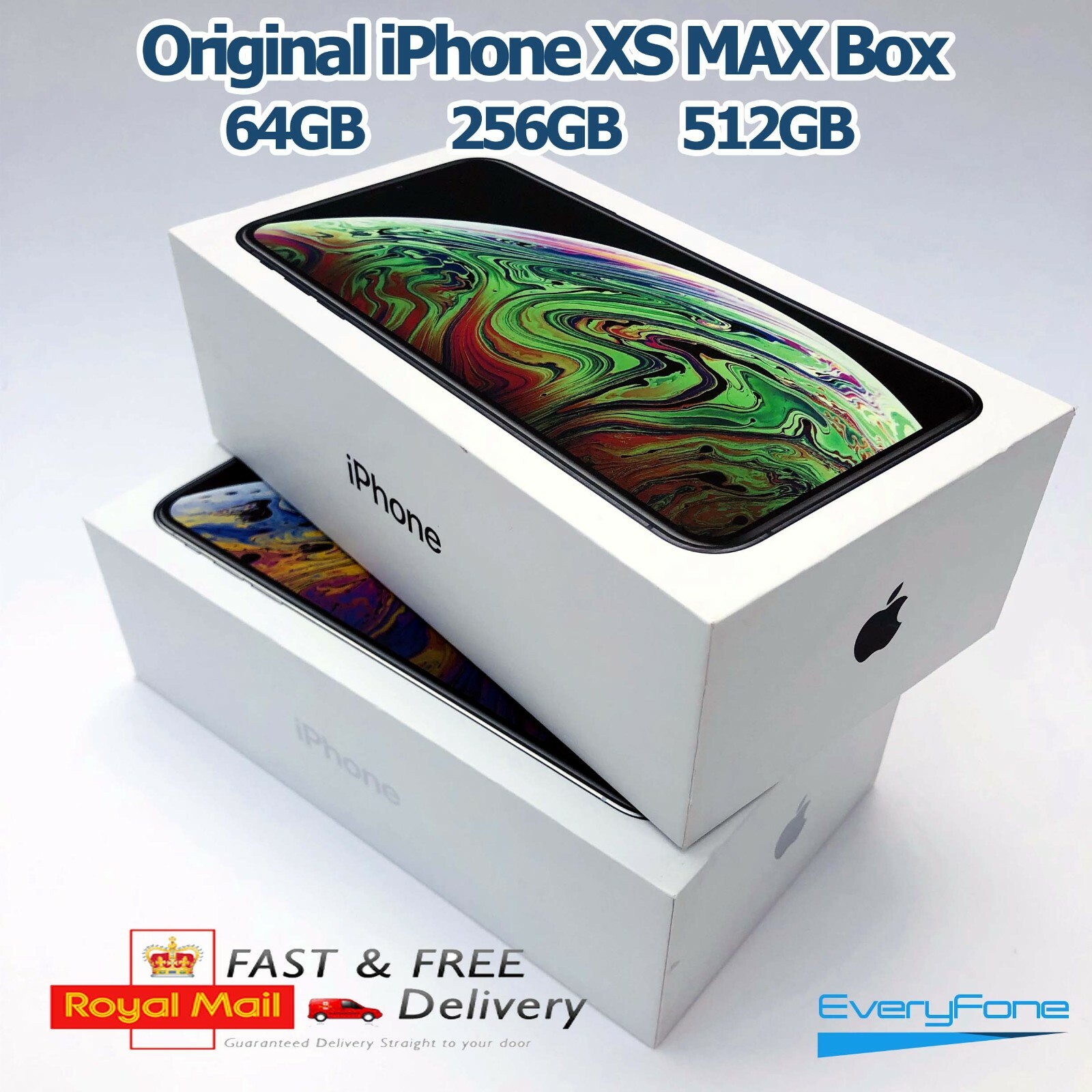 Original iPhone XS MAX empty box only 64GB 256GB 512GB Original iPhone XS MAX empty box only 64GB 256GB 512GB