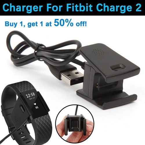 Charger For Fitbit CHARGE 2 Activity Wristband USB Charging Cable Cord Wire-NEW