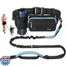Tivray Hands Free Dog Leash, Adjustable Waist Leash for Walking with Dual Bungees Padded Handle, Shock Absorbing Hands Free Belt for Small Medium-Sized Dogs Outdoor Activities, Black+Blue