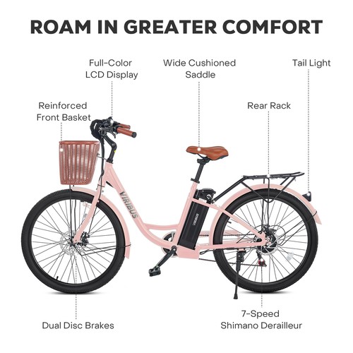 Secondhand 26" ebike w350W Motor Shimano 7Speed Shifter Pedal Assist 36V Battery