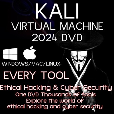 Kali Linux 2023.4 Virtual Machine DVD - Ethical Hacking & Cyber Security USA