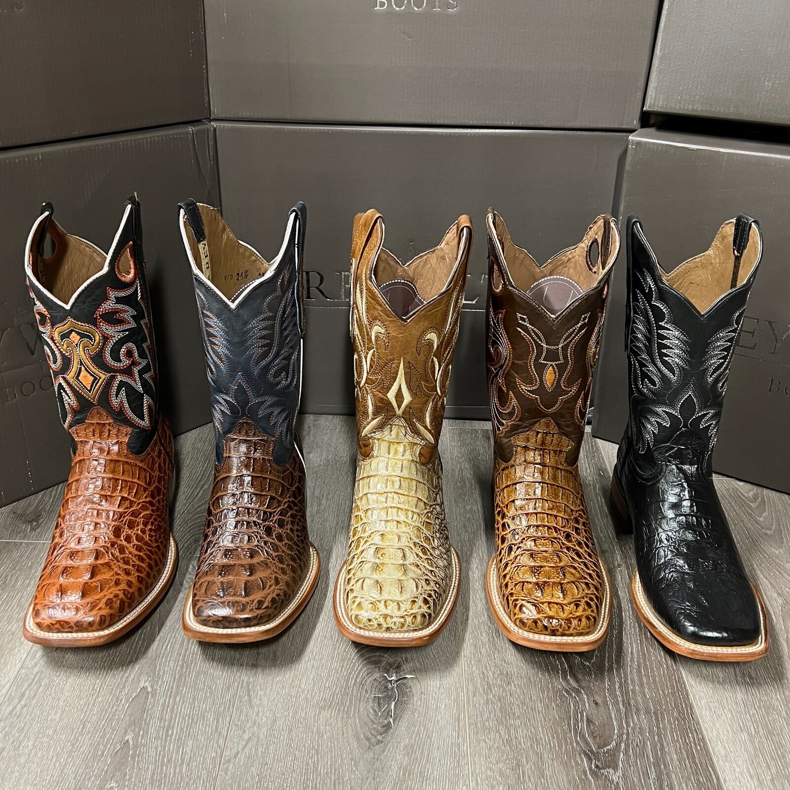 MEN'S RODEO COWBOY ALLIGATOR NECK PRINT WESTERN SQUARE TOE MEN'S RODEO COWBOY ALLIGATOR NECK PRINT WESTERN SQUARE TOE