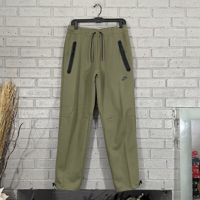 $115 Mens Size M Nike Tech Fleece Straight Leg Jogger Pants DQ4312 222 Olive 2