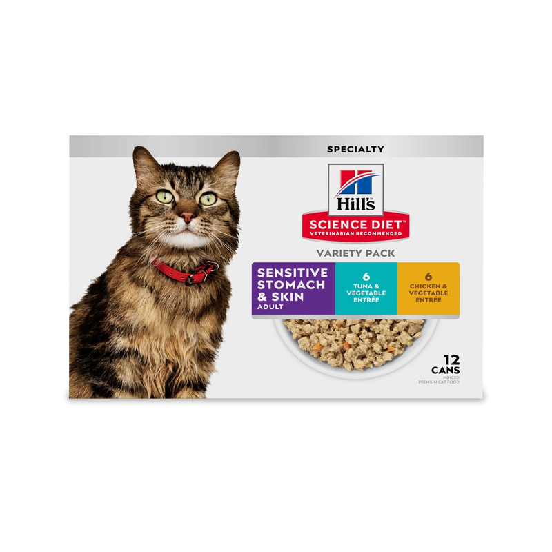 Sensitive Stomach & Skin Wet Cat Food Variety Pack, 2.9Oz Can 12Pk