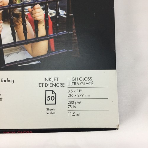 HP Premium Plus Photo Paper Inkjet High Gloss 50 Sheets 8.5