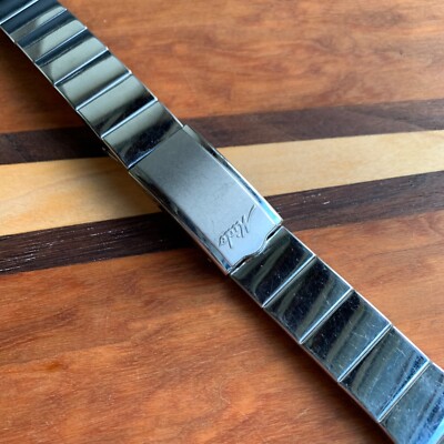 Vintage NOS Duchess 18mm Stainless Steel Bracelet Band Fits Mido Wristwatch