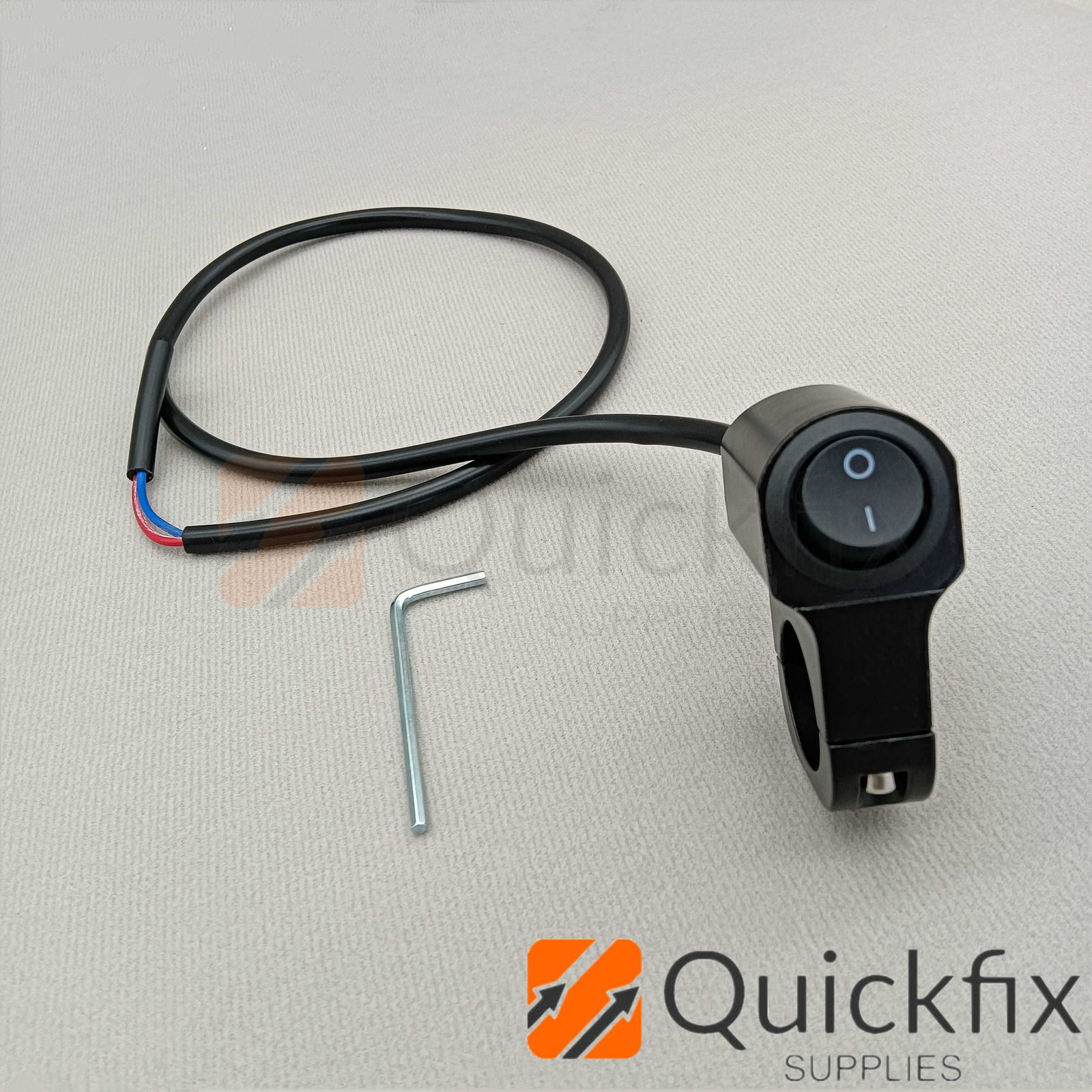 7/8"Headlight Fog Light Fit Motorcycle Handlebar  Lamp Mount ON-OFF Switch 12V