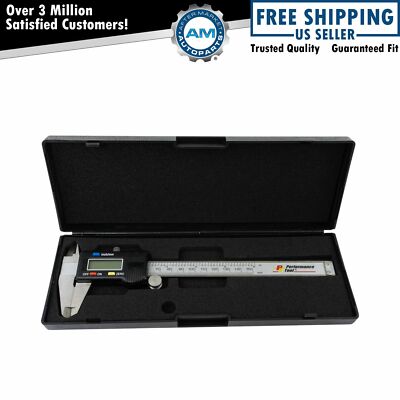 6'' Digital Stainless Vernier Caliper Precise Measuring Tool SAE & Metric w/ Case