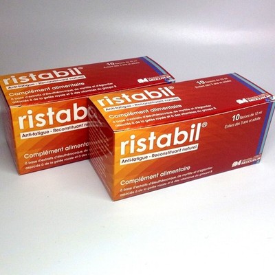 RISTABIL ANTI FATIGUE SOLUTION BUVABLE LOT DE 20 FIOLES DE 10ML -02/2028