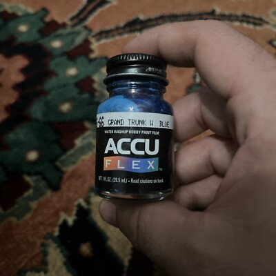 ACCU FLEX Hobby Model Railroad Paint 1 FL OZ. GRAND TRUNK W. BLUE