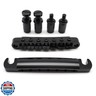 7 string guitar bridge Set, Tune-O-Matic Bridge and Stop Bar Tailpiece with Anchors and Studs for Epiphone Les Paul LP SG Style Electric Guitar (Black)