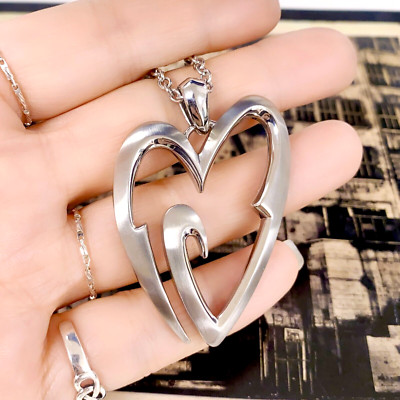 heart necklace open heart fish hook stainless steel pendant necklace love catch