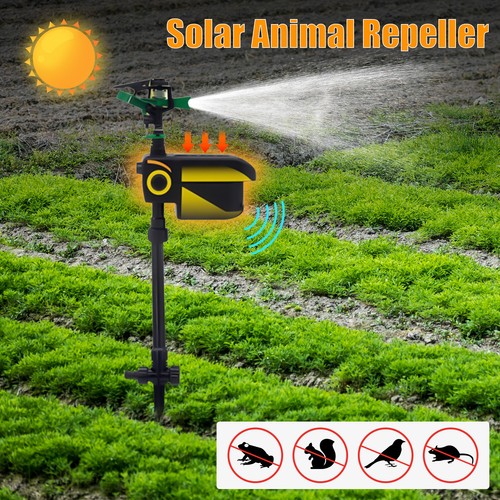 Solar Garden Animal Repeller Adjustable Water Sprinkler Sensor Motion Activated