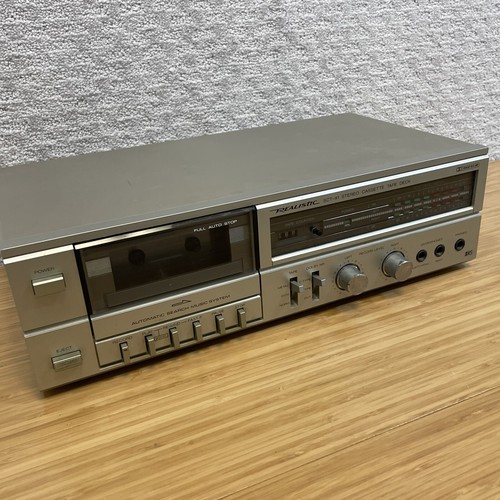 Realistic Stereo Cassette Tape Deck SCT-41 Silver Vintage TESTED VIDEO #41868