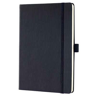 SIGEL CO120 Premium Notebook plain, A5, hardcover, Black - Conceptum black uni