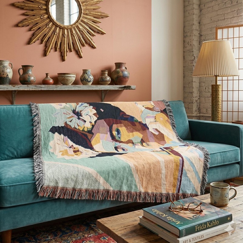 Frida Kahlo Pop Art lll - Tapestry Woven Blanket Throw