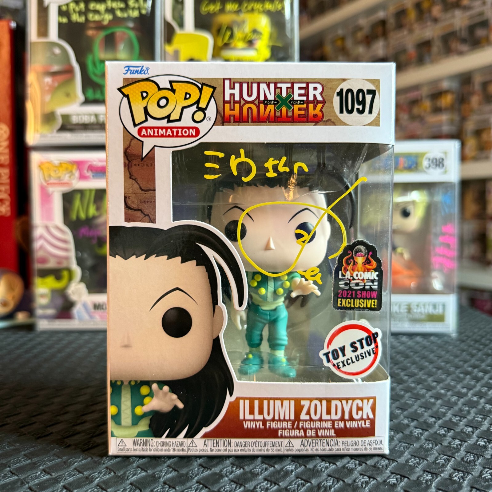 Illumi Zoldyck Funko Pop Signed PSA Japanese VA Masaya