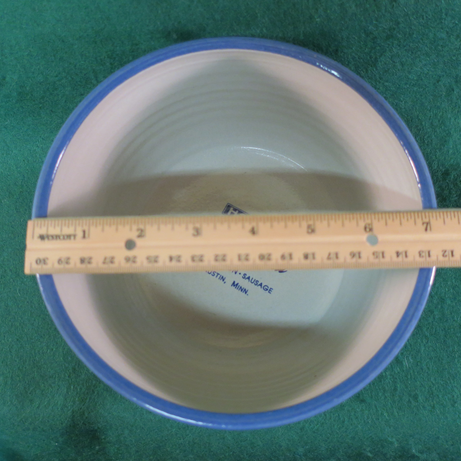 Red Wing Blue Spongeware Hormel Dairy Brand 7