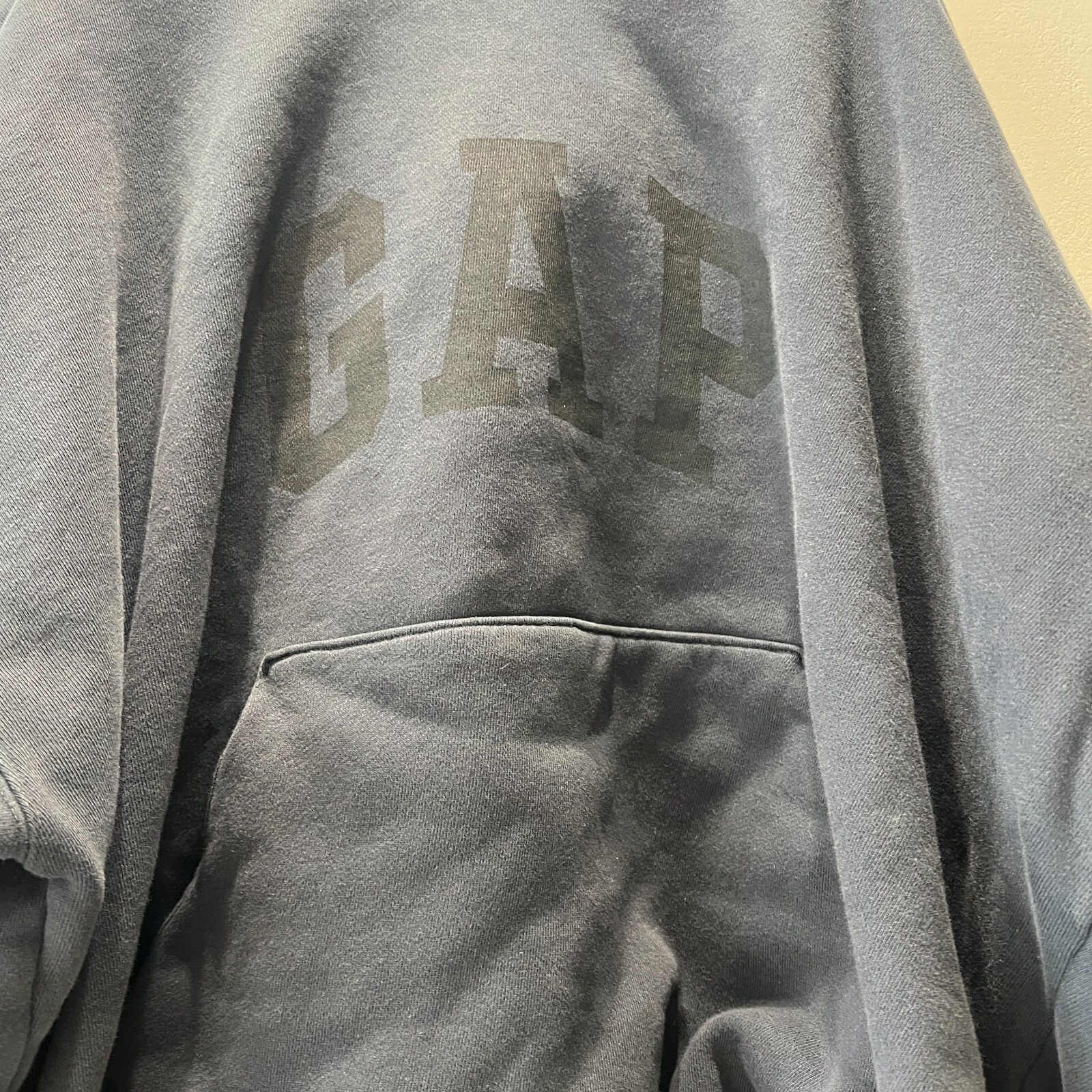 Pre-owned Yeezy Gap Engineered By Balenciaga Dove Hoodie Washed Black 472996-00