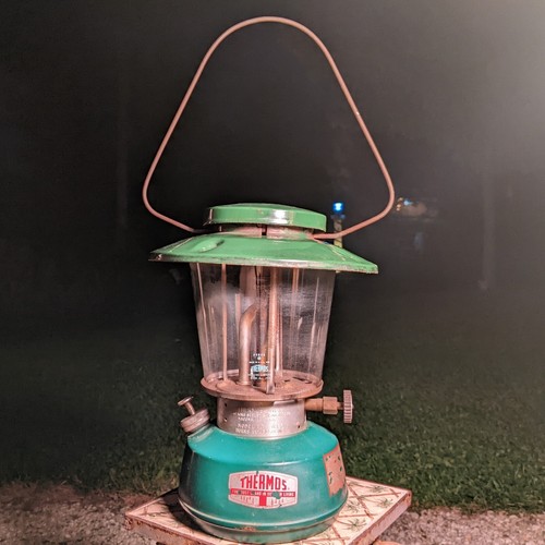 Vintage Thermos Brand Green Camping Lantern Model 8326 Pyrex Vintage Thermos Brand Green Camping Lantern Model 8326 Pyrex