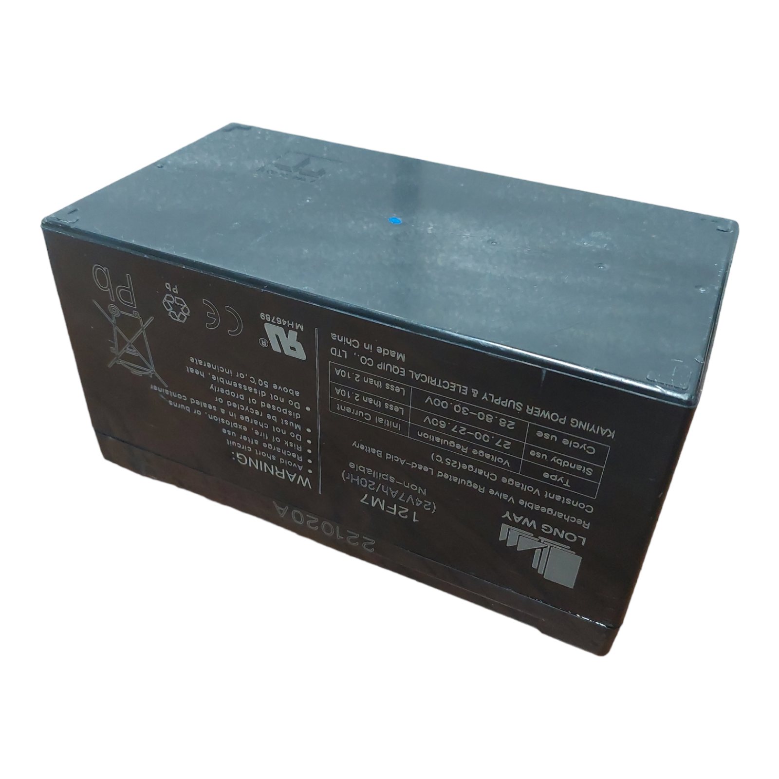 LONGWAY Rechargeable Lead Acid Battery 24V7A20HR 12FM7 XMX613KIDSCAR Replacement