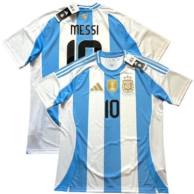 2024/25 Argentina Home Jersey #10 Messi Large Adidas Copa America Champions