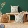 AEIOAE Spring Pillow Covers 18x18 Inch Set of 2,Sage Green Wild Flower Plant Throw Pillows Case,Seasonal Floral Outdoor Decorative Square Linen Farmhouse Decor Cushion Covers for Home Sofa Bed Couch