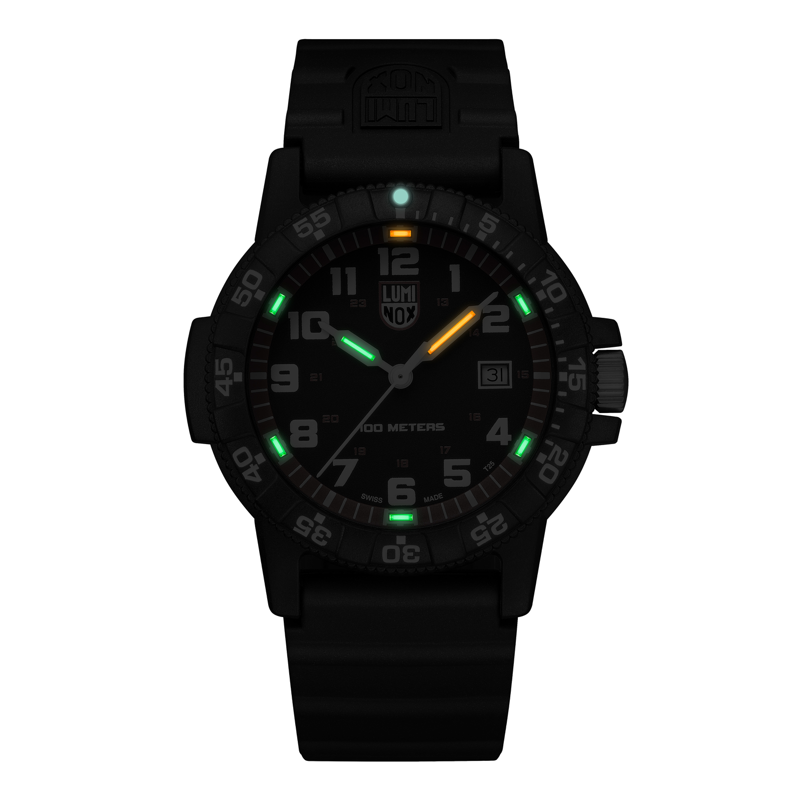 Pre-owned Luminox Watch Xs.0325.gp Leatherback Sea Turtle Giant 44 Mm, Outdoor Watch