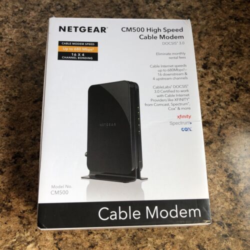 Netgear CM500 High Speed Cable Modem DOCSIS 3.0 Xfinity Cox Spectrum Comcast