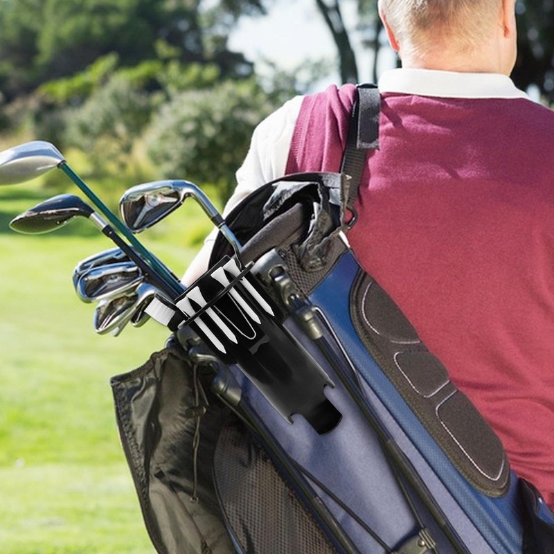 Golf Ball Holder Pro Clip With Nylon Brush Cleaning Tool Golf Storage Tee Holder