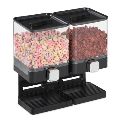 dubbele cornflakes dispenser - 2 houders - muesli dispenser - snoep automaat