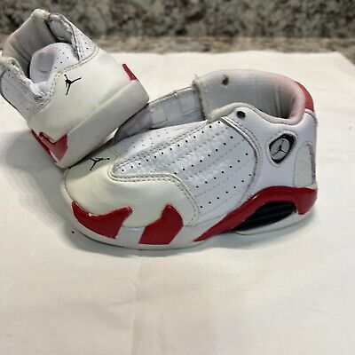 Nike Air Jordan 14 Retro Candy Cane Sneakers 312093-100 White TD Size 6c