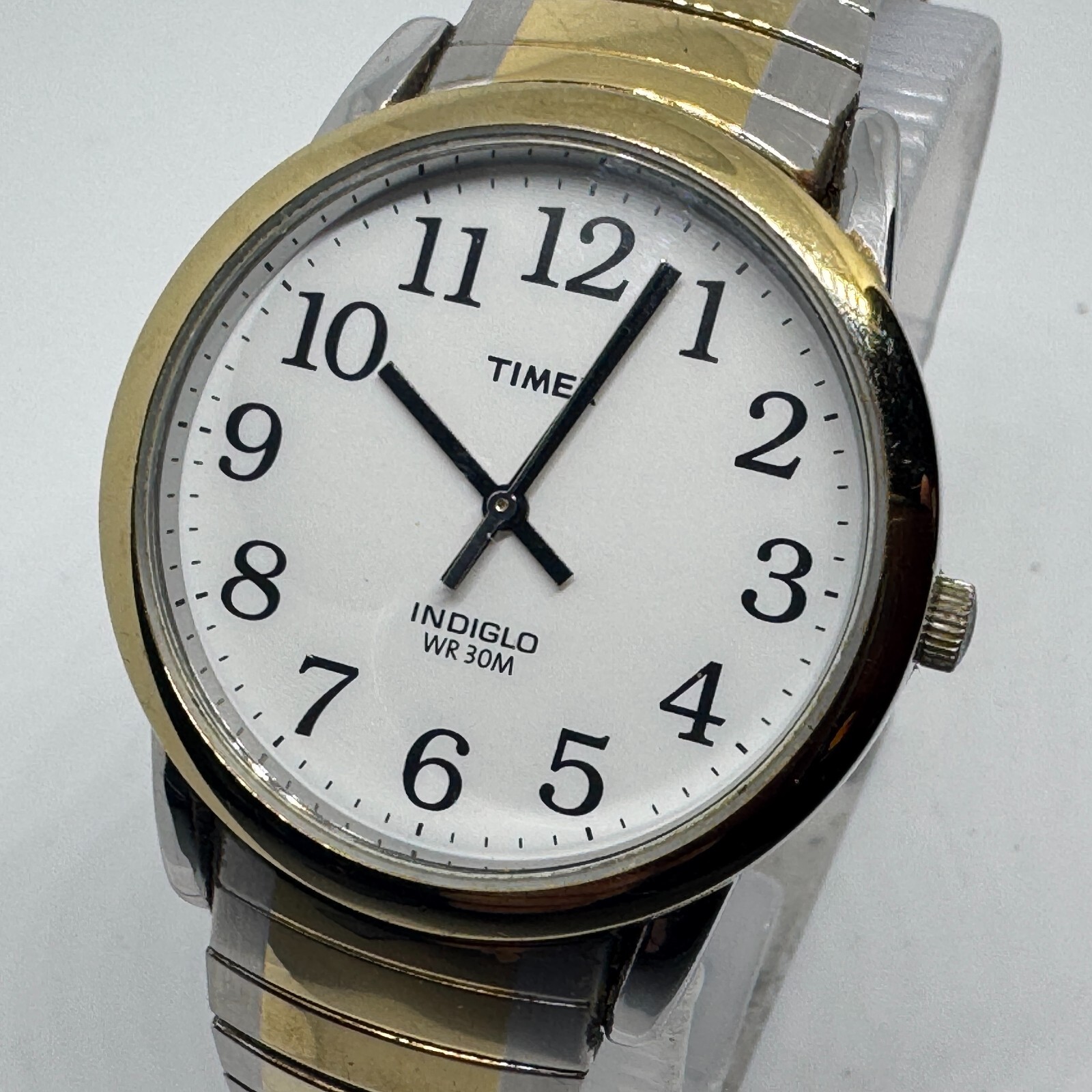 Timex Indiglo Quartz Watch Men 30m Dual Tone Easy Read
