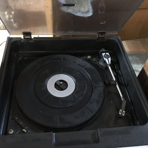 Vtg Emerson MC1433 Record Turntable AM/FM Dual Cassettee Stereo System w Speaker