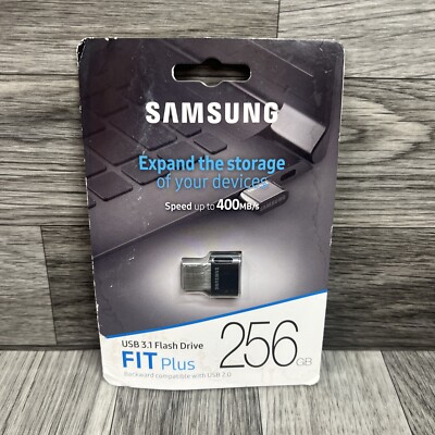 Samsung 256GB USB Fit Plus USB 3.1 Flash Drive Brand New MUF-256AB 887276265940