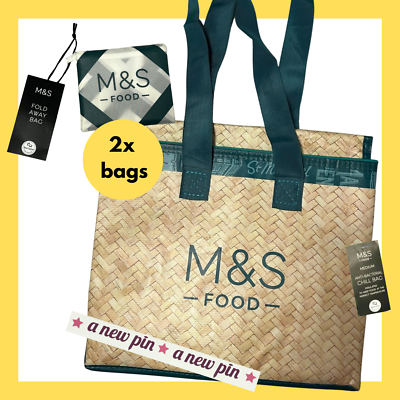 M S Shopping Bags Medium AntiBac Insulated Chill Cool Shopper