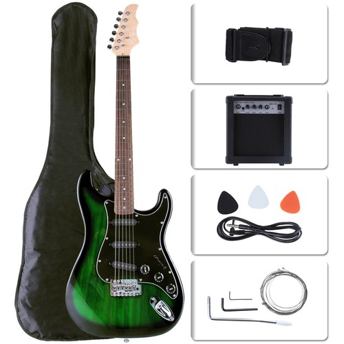 Electric Guitar+15w Amp+Strap+Cord+Gigbag Beginner Pack Accessories