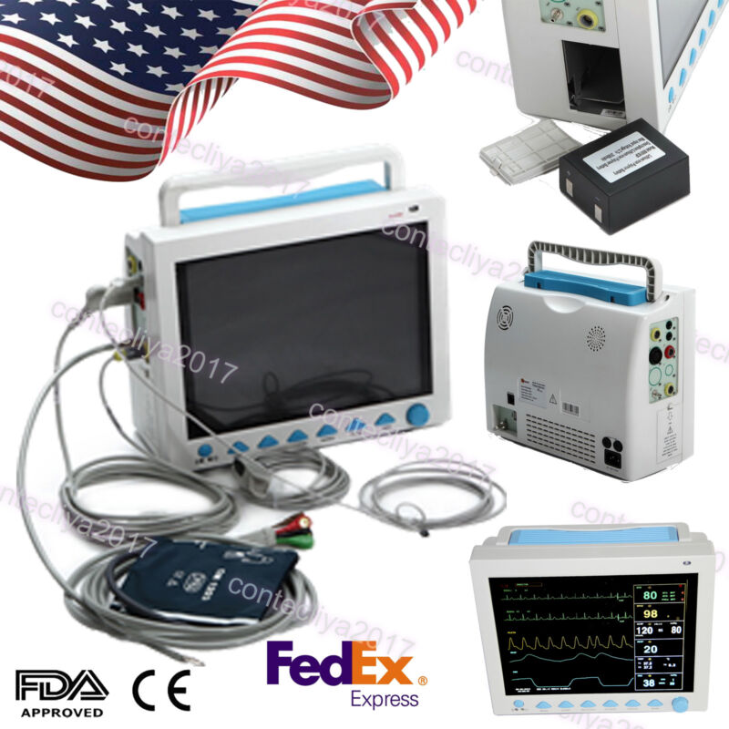 Fedex Usa，contec Fda&ce Icu Ccu Vital Signs Patient Monitor,6 Parameters Cms8000