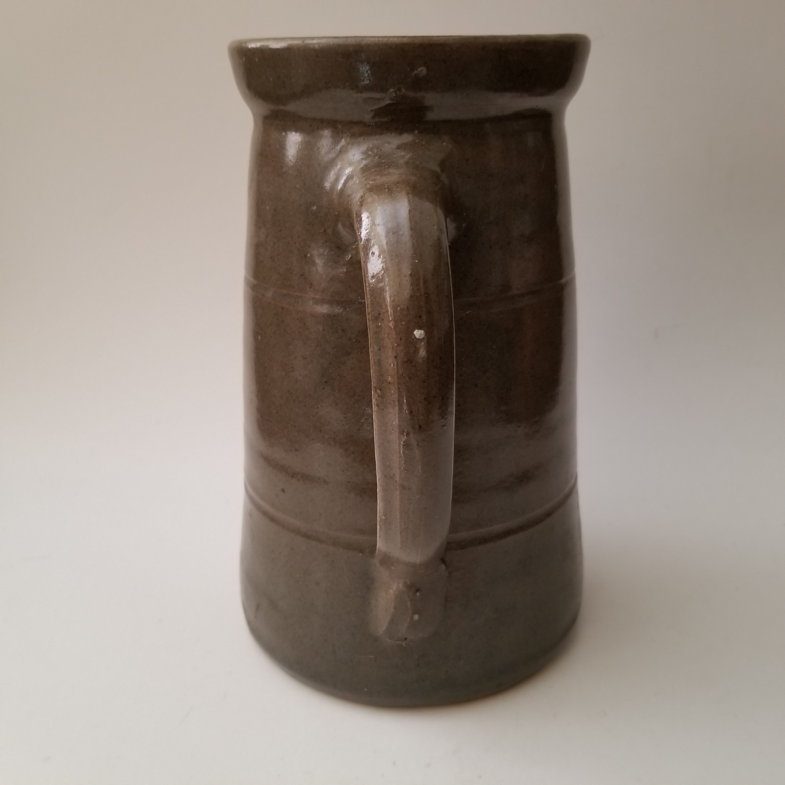 Heavy Hand Crafted Stoneware Pottery Pitcher 8