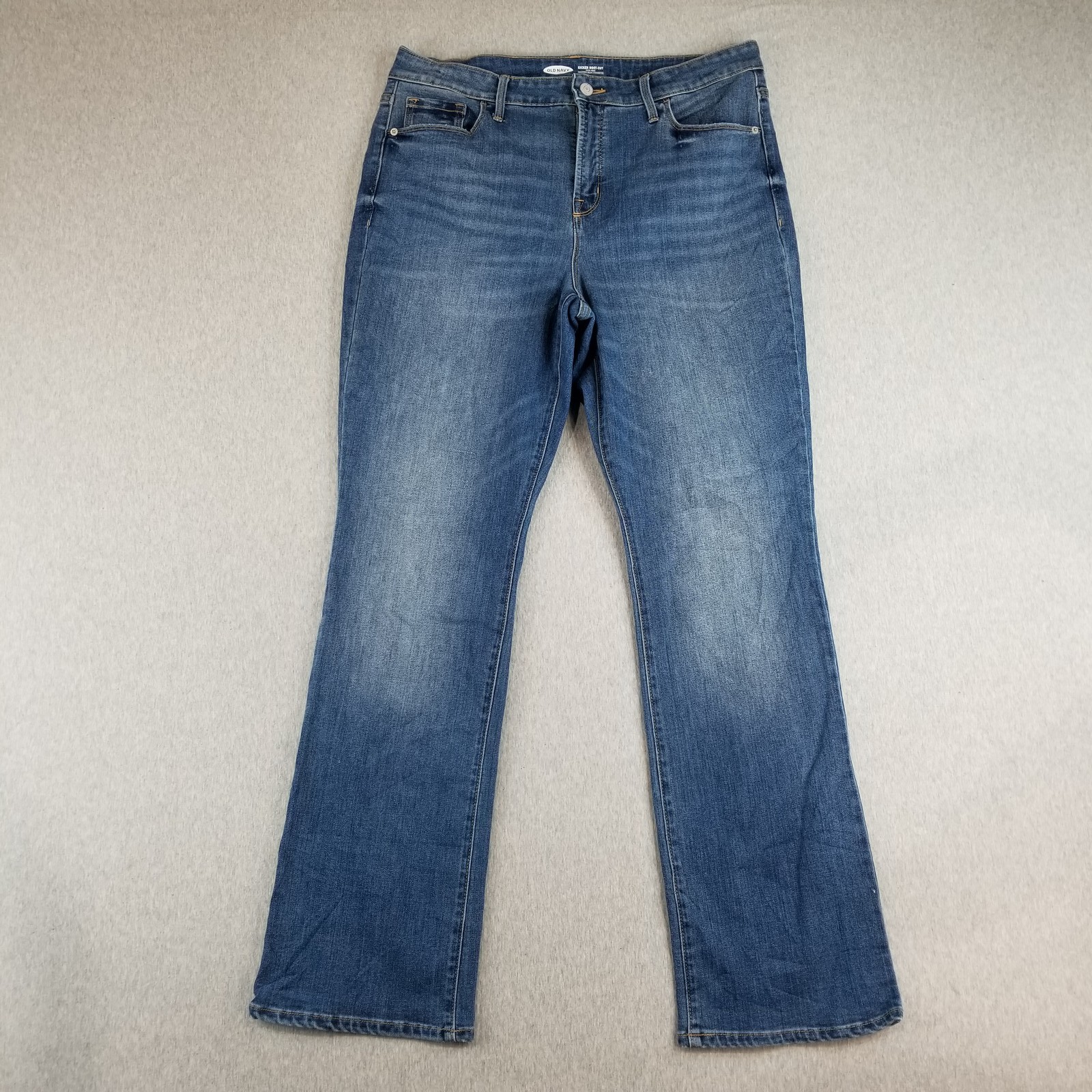 Old Navy Jeans Women's Sz 14 Blue Wash Boot Cut High Rise Stretch Comfort Nice