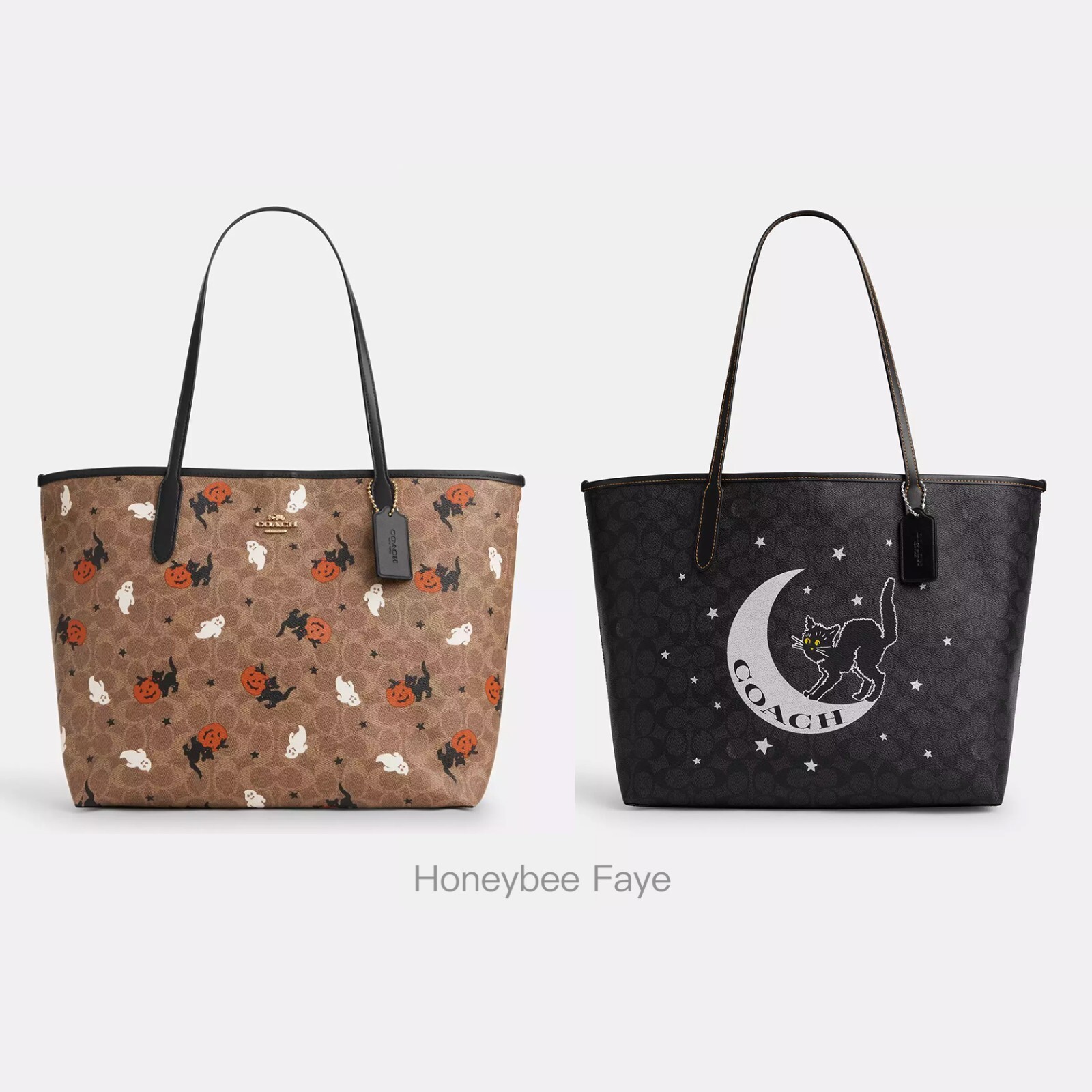 NWT COACH City Tote In Signature Canvas With Halloween