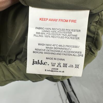 Pre-owned Jakke Evereve Poppy Recyled Puffer Coat Jacket In Olive Green // Xs
